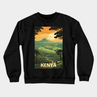 Kenya, Travel Poster Crewneck Sweatshirt